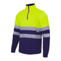 SWEAT M/FECHO AZUL ESC/AMARELO AV 305701